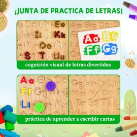 Tablero Montessori De Escritura Doble Cara Para Niños 3-6 Añ                                                                                          