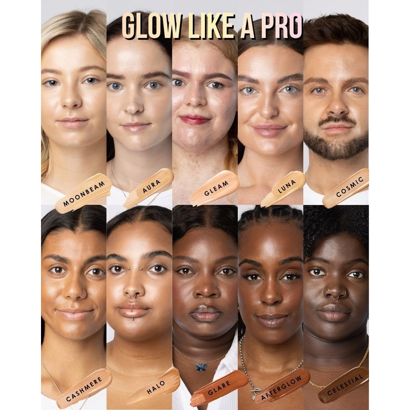 MUA Lumi Base, Tinted Glow Formula, Luna (Pack of 1)
