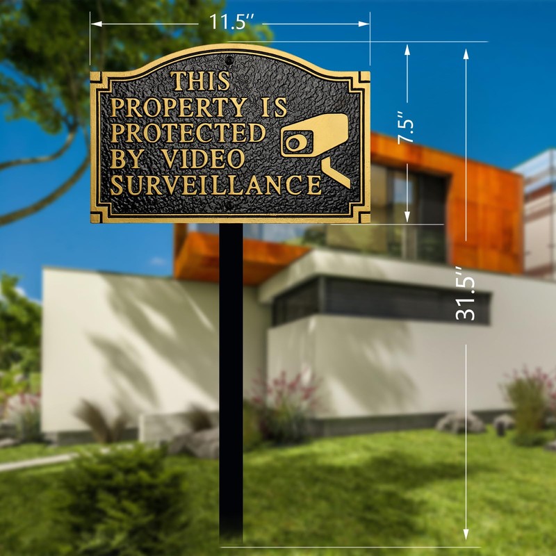Morgtta Video Surveillance Signs, Home Security Camera - Thick and