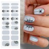 Gel Nail Stickers Halloween Semi Cured Gel Nail Strips Wraps