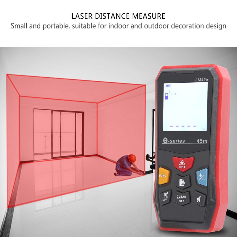 LM45e Infrared Laser Range Finder Portable Digital Distance Meter Area
