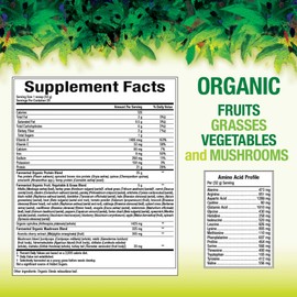 Whole Earth & Sea from Natural Factors, Organic Fermented Protein & Greens, Vegan Whole Food Supplement, Unflavored, 1 lb 9 Oz