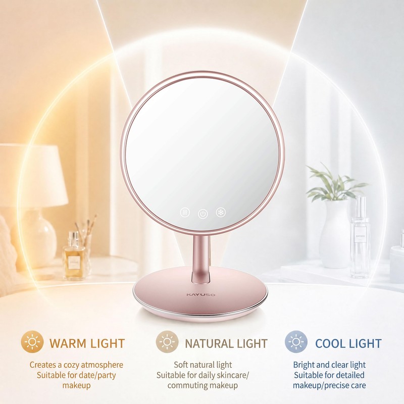3-in-1 Heated & Cooled Face Mask Makeup Mirror