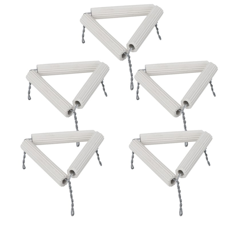 5pcs 65mm Lab Clay Triangle Crucible Holder Ceramic Pipes and