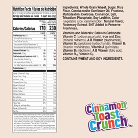 Cinnamon Toast Crunch Breakfast Cereal, Crispy Strawberry Cereal, Family Size, 18.8 oz