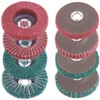 Rustark 8 Pcs 4"Nylon Fiber Flap Disc Polishing Grinding Wheel