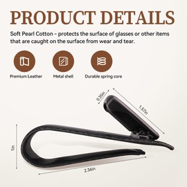 Northfish 2 Packs Sunglass Holders for Car, Visor Sunglasses Clip for Car, Suitable for Different Type Eyeglasses or Card、Eyebrow Pencil-Black