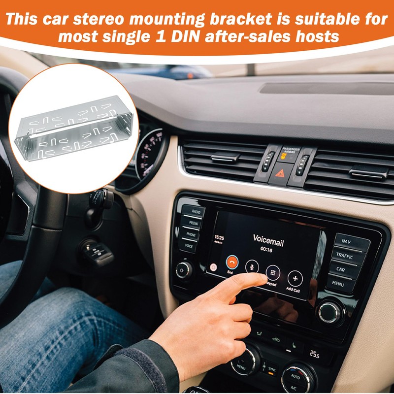 Sthovd Universal Single Din Stereo Radio Replacement Fitting Cage Kit