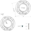 Armiika 2 Pack Universal Mounting Bracket, 4 Inch Steel Round