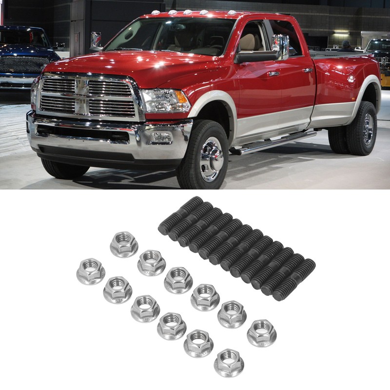 Exhaust Manifold Stud Nut Kit Replacement for Dodge for Cummins