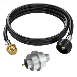 CALPOSE Propane Fuel Filter with 6FT Propane Adapter Hose, Propane Adapter Hose with Fuel Filter Connect to 20-45 lb Propane Tanks for Mr.Heater Buddy Portable Buddy and Weber Q, Coleman Grill