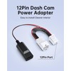 VASTHOME Dash Cam Power Adapter 12-pin Type A Compatible with