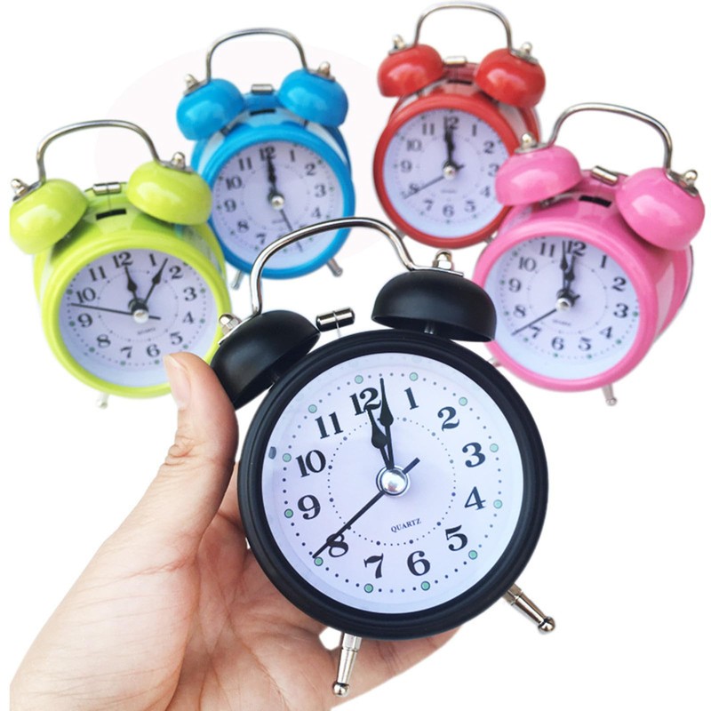 Bedside Alarm Clock, Twin Bell Alarm Clock Soft Backlight Intuitive