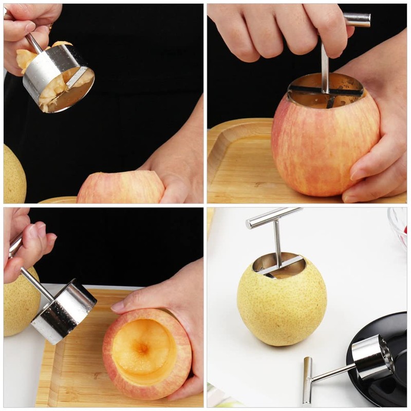 Gatuida 2pcs Apple Corer Pepper Remover Corer Remover Apples Peeler