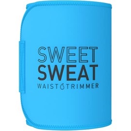 Sweet Sweat Waist Trimmer 'Neon Blue'| Premium Waist Trainer band for Men & Women (Small)