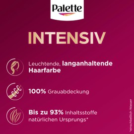 Palette Intensive Creme Colouration 6-0 Light Brown (3 x 115 ml), Permanent Hair Colour for Bright, Long-Lasting Colour Brilliance & 100% Grey Coverage
