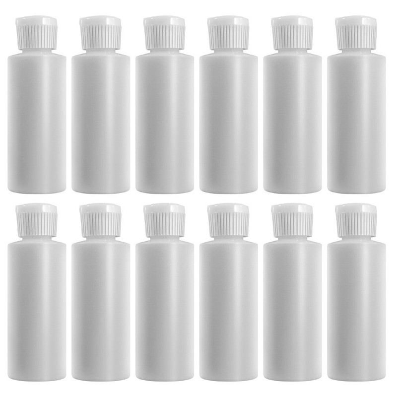 4 Oz Plastic Cylinder Bottles with Flip Top Pour Spout,