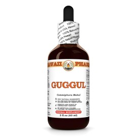 Guggul (Commiphora Mukul) Dry Gum Resin Tincture, Made in Hawaii, Organic Raw Materials, All Natural, Vegan, Pure Liquid Extract - 2 fl.oz