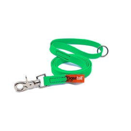 Tiger Tail Urban Nomad Dog Leash | Waterproof, Odor Proof, Easy Grip, Durable & Lightweight | Premium Coated Nylon Dog Lead | Fast Clasp | for Large, Medium & Small Dogs | Green, 4ft