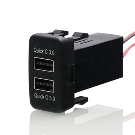 Toyota, Hilux, VIGO, and other vehicles, USB Charger, QC3.0 x 2 Quick Charging USB Port, Power Socket, Car Charger, Smartphone Charger, Easy Installation, Plug and Play