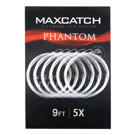Maxcatch Fly Fishing Tapered Leader Line 6 Pack -Pre-Tied Loop- Tensile Strength- Abrasion Resistance- Low Memory 7.5ft/9ft, 0X-6X (7.5ft 4X+5X+6X(2pcs Each Size))