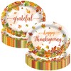 UROINEPA 50Pcs Thanksgiving Plates,12x10 Oval Fall Paper Plates Large Disposable