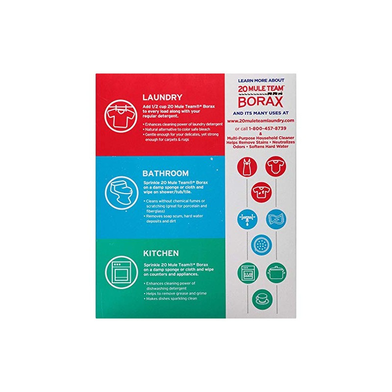 20 Mule Team Borax Natural Laundry Booster, 65 oz
