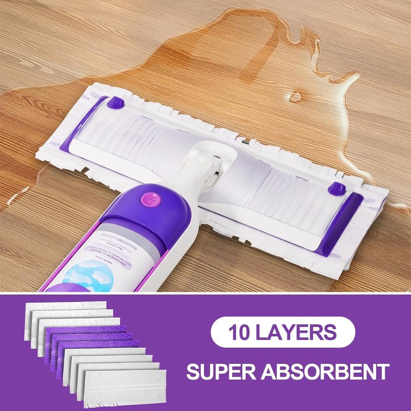 Replacement Pad Refills for Swiffer Power Mop-Heavy Duty Wet Mopping