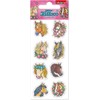 8 Tattoos Horse Heads with Glitter for Children 49040 Children's