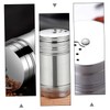 Ipetboom 2pcs Stainless Steel Salt Pots with Caps Portable Round