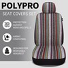 VarCozy Baja SaddleBlanketSeatCoversFullSet, Front SeatCovers and Split RearBenchSeatCoversforSedan, SUV,Truck,Universal Stripe