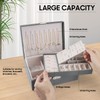 TEIVUL Jewellery Box,2 Layer PU Leather Jewelry Box Organiser with