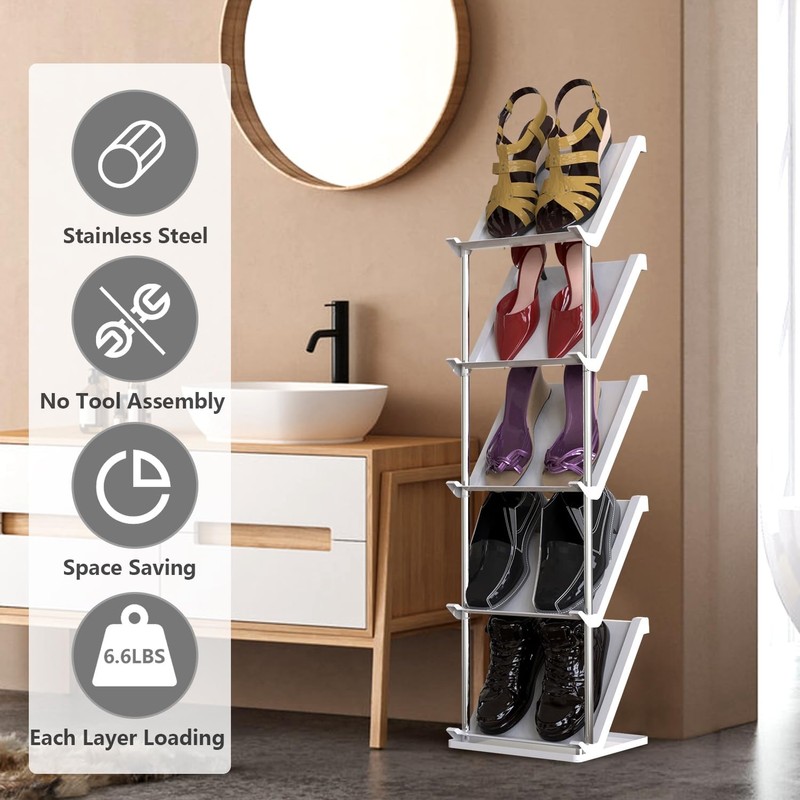 Edge by Body Code 8 Tier Vertical Shoe Rack Narrow