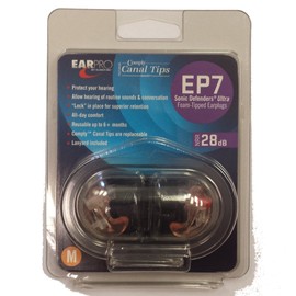 SureFire EP7 Sonic Defenders Ultra filtered Earplugs w/ Comply Canal Tips, reusable, Clear, Medium