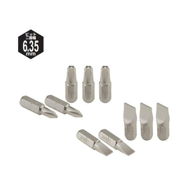 トネ(TONE) ドライバービット BTM6S ビット差込 (-)1.0×6.0 内容5点