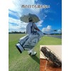 (GINO) Transparent Skeleton Golf Caddy Bag Case Travel Cover with