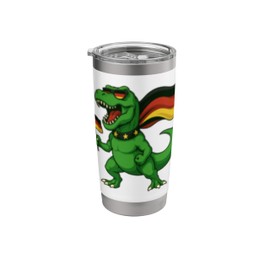 Trex Dinosaur Germany Flag Boys Girls Kids Stainless Steel Insulated Tumbler