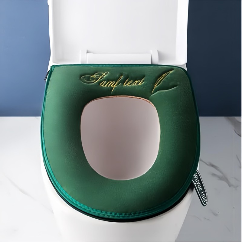 2 Pieces Thicker Bathroom Soft Toilet Seat Cover Pad with