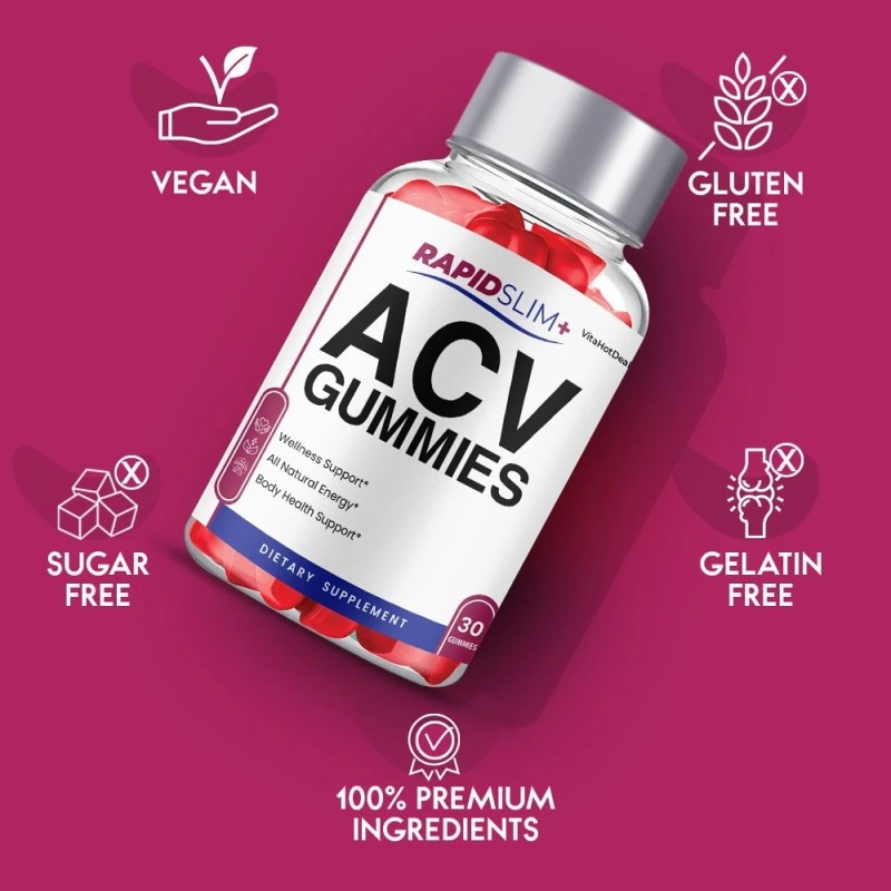 Rapid Slim ACV Gummies Supplement, RapidSlim Max Strength Formula (1