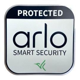 Arlo Smart Security Sticker Decal for Arlo Wireless Security Camera Systems - Blue / White Square 3.5" x 3.5"
