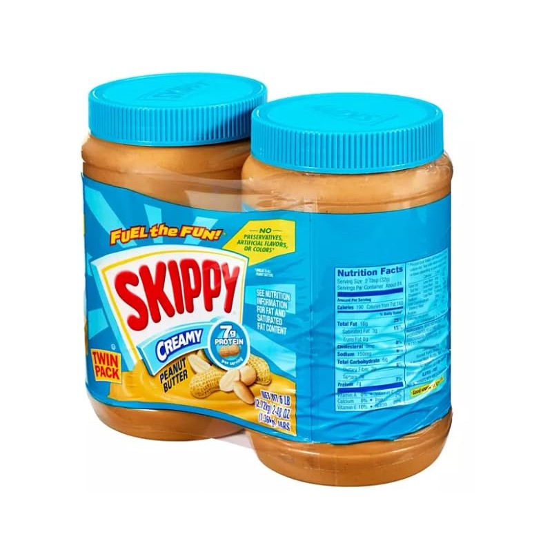 Skip Creamy Peanut Butter, 48 oz (2 Pack)