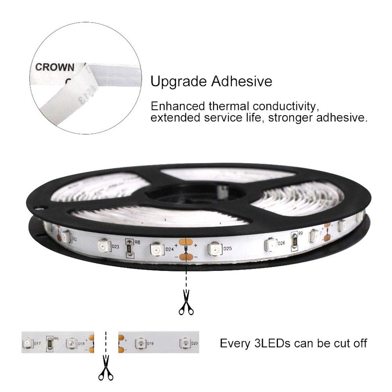 5M/16.4ft SMD3528 300LEDs Near Infrared 940nm NIR Single Chip DC12V