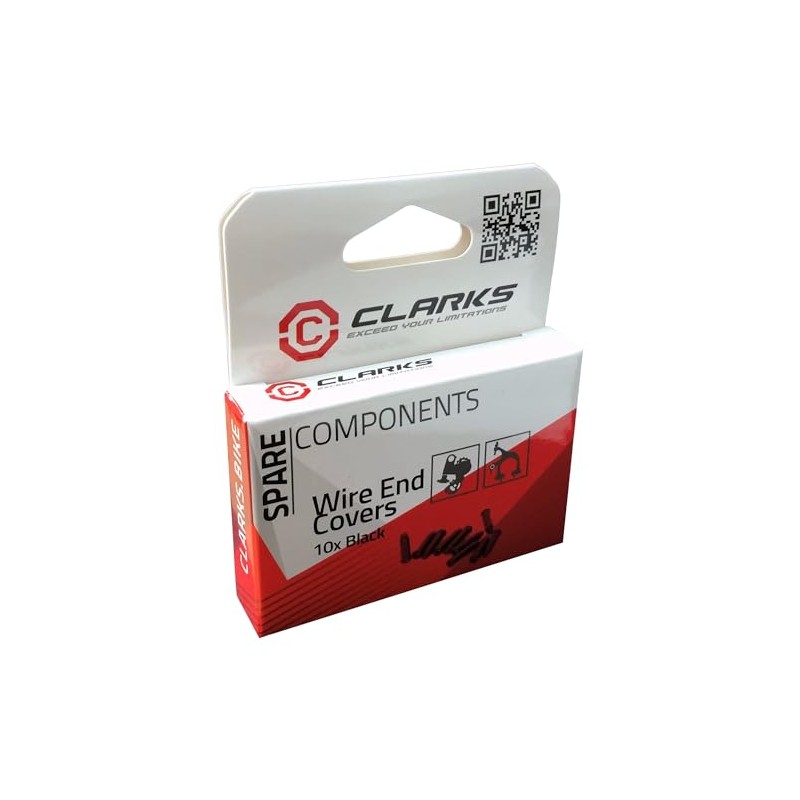 Clarks Cycle Systems Alloy Brake/Gear Inner Cable End Covers, Black,