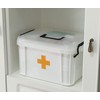 Basicwise QI003347 First Aid Medical Kit Container, Large, White