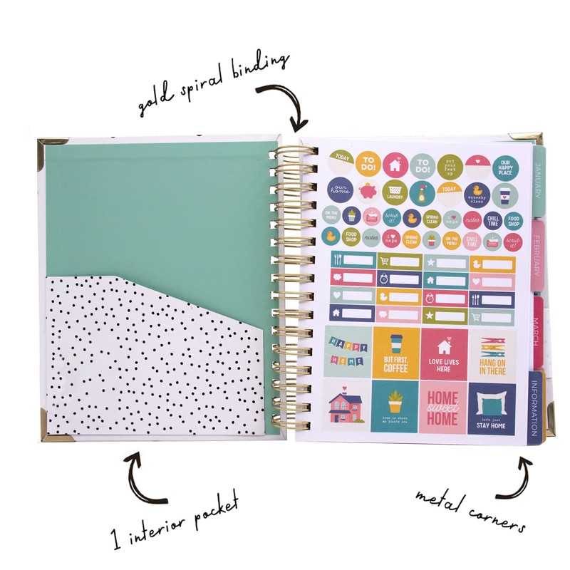 Pukka Pad, Carpe Diem Undated Home Planner Notebook – Includes