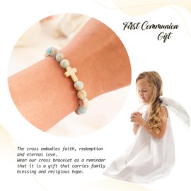 BAYLAY Baptism Gifts for -Baptism Bracelet for, Cross Bracelet for Teen Women Baptism Gifts for Women Teenager Teen Baptism Gifts Stocking Stuffers for Teen