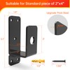 Thickened Door Barricade Bracket for 2X4 Lumber, Drop Open Bar