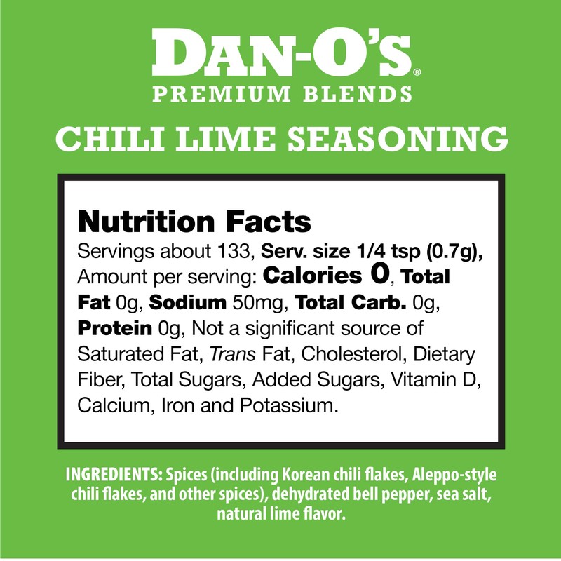 Dan-O's Small Chili Lime Seasoning- 3 pack (3.3 oz), Original