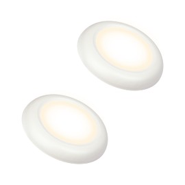 Ultralux 6" LED Flush Mount Ceiling Light – Dimmable, Slim Puck Downlight - Over 50,000 Hours of Energy Efficient LED Light - Multi-Purpose Easy-Install Light Fixture - (2 Pack, Soft White)