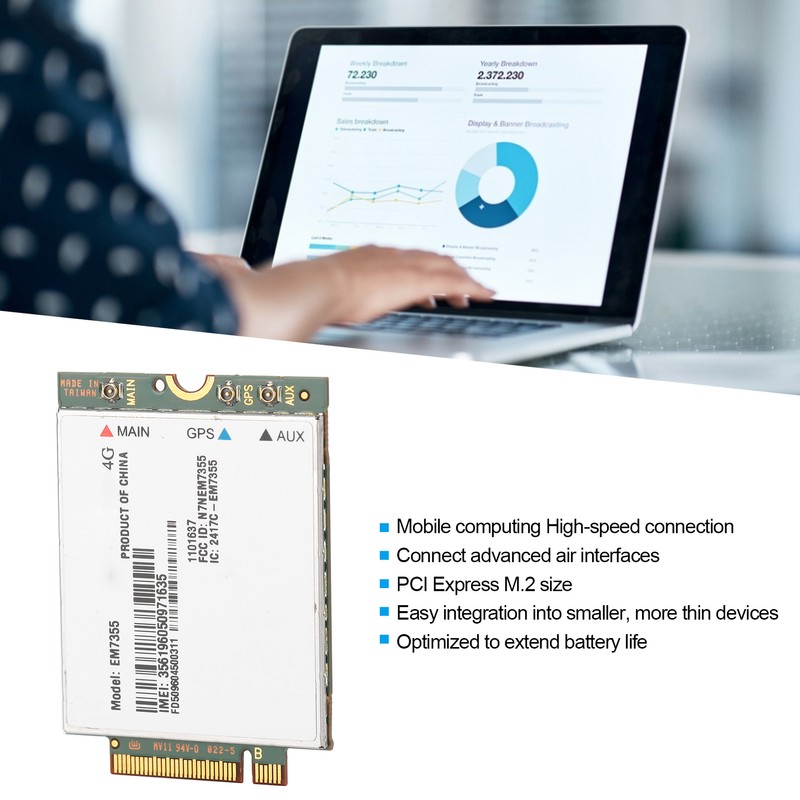 4G LTE Module for Sierra Wireless AirPrime EM7355 Universal Notebook